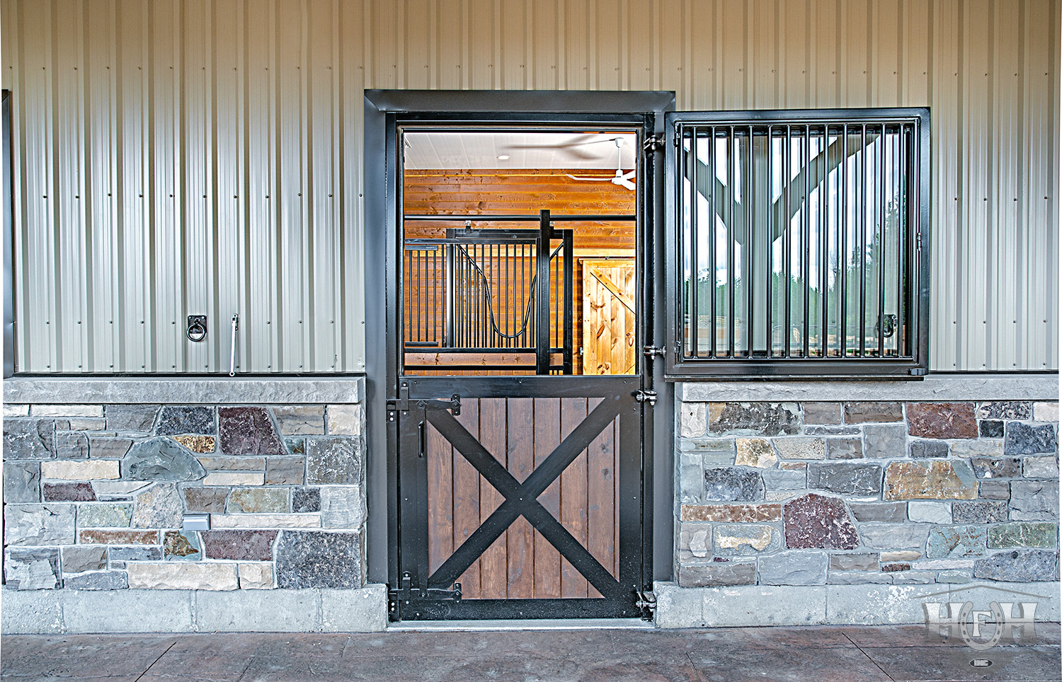 Exterior stable door open